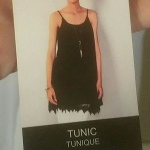 NWT White tunic with lace under layer